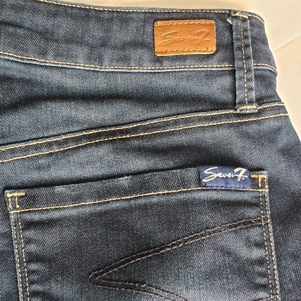 SEVEN7 Jeans High Waisted Womens 6 Slim Straight Blue Denim - Picture 8 of 16